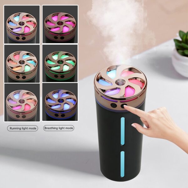 Rechargeable Humidifier Dazzle colour cup car diffuser 260ml diffuser